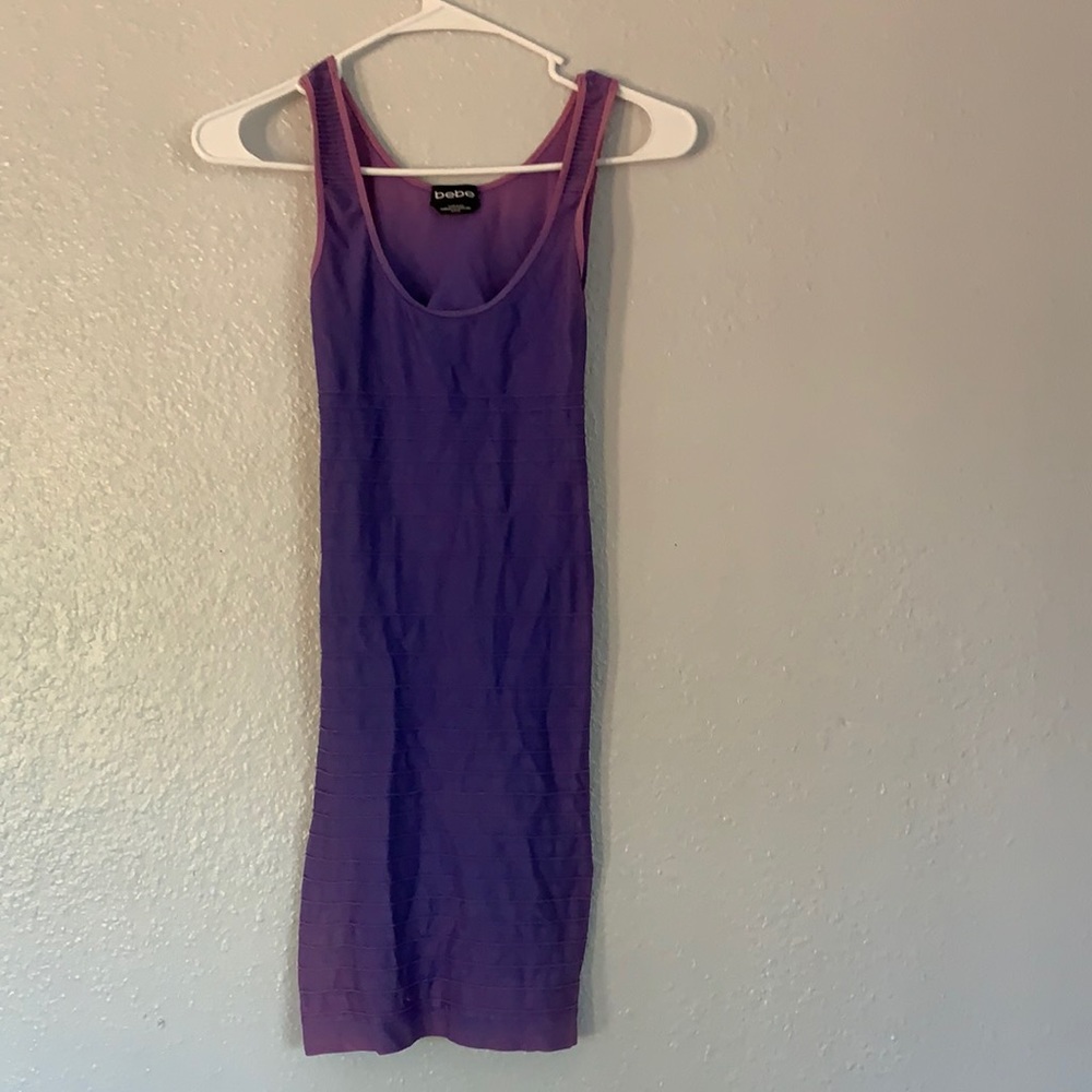 BEBE ombré cut out tank dress